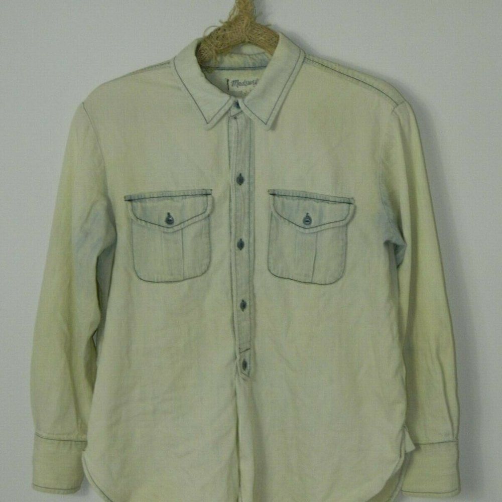 ‎Madewell  Shirt Blue Chambray Denim Size Small